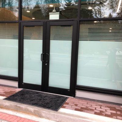 Privacy window film for Fraser health 's entrance door